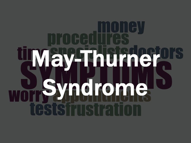 MayThurner Syndrome word cloud: money, procedures, time, specialists, doctors, symptoms, worry, appointments, tests, frustration