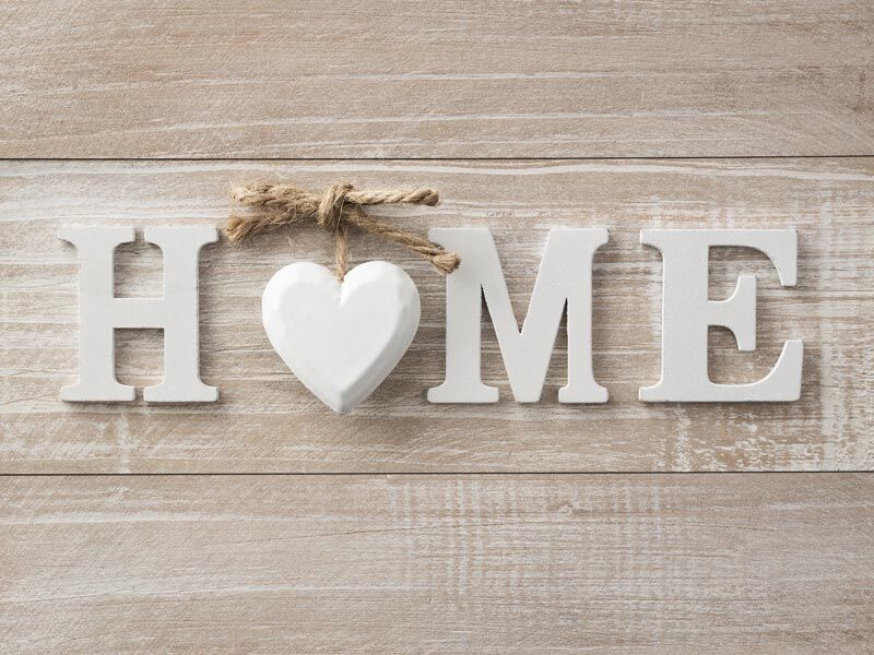 Preparing My Heart for Our Next Home: image of letters spelling HOME with a heart for the"O"