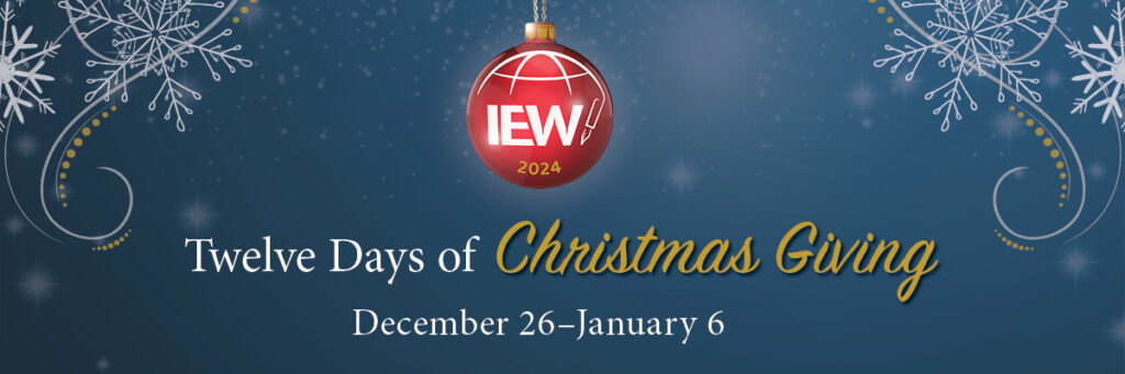 IEW 12 Days of Christmas Giving banner